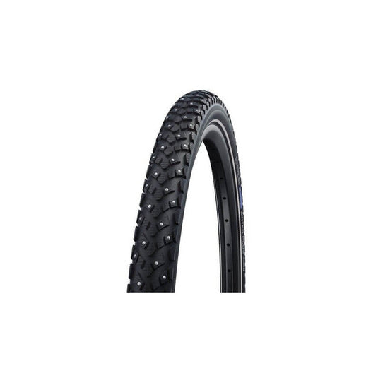 SCHWALBE Tire Marathon Winter Plus with reflector 700x40c Black for safe icy road cycling.