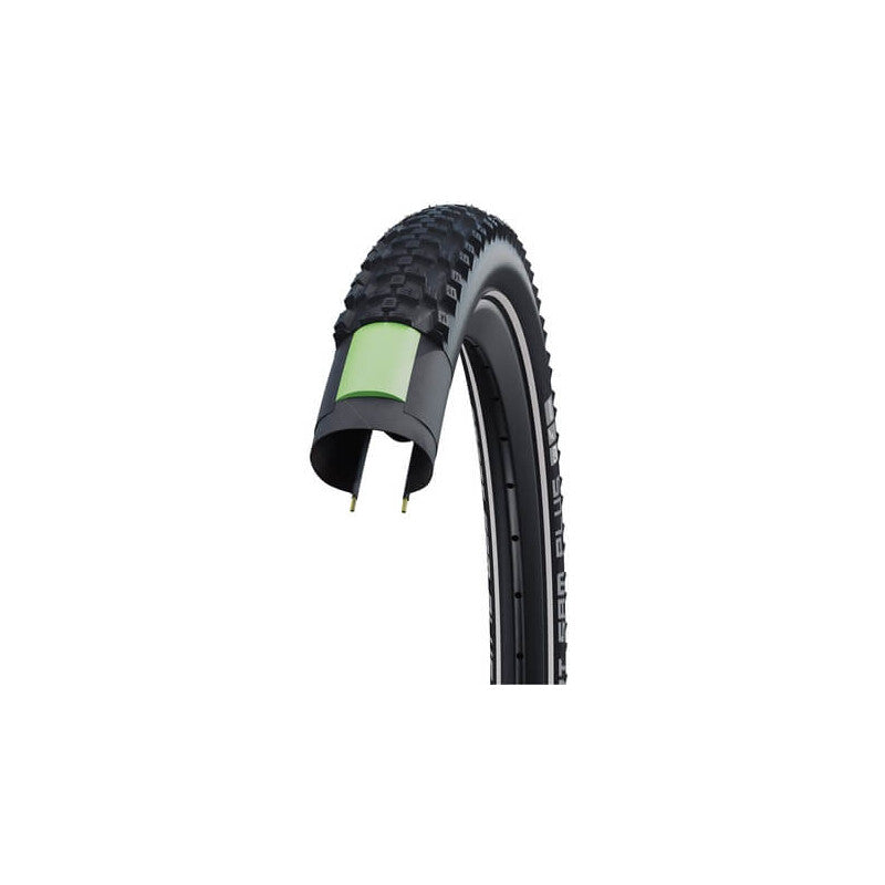 Chargez l'image dans la visionneuse de la galerie, SCHWALBE Tire Smart Sam Plus 29x2.35 with Green Guard and reflective stripe for MTB and E-Bikes.