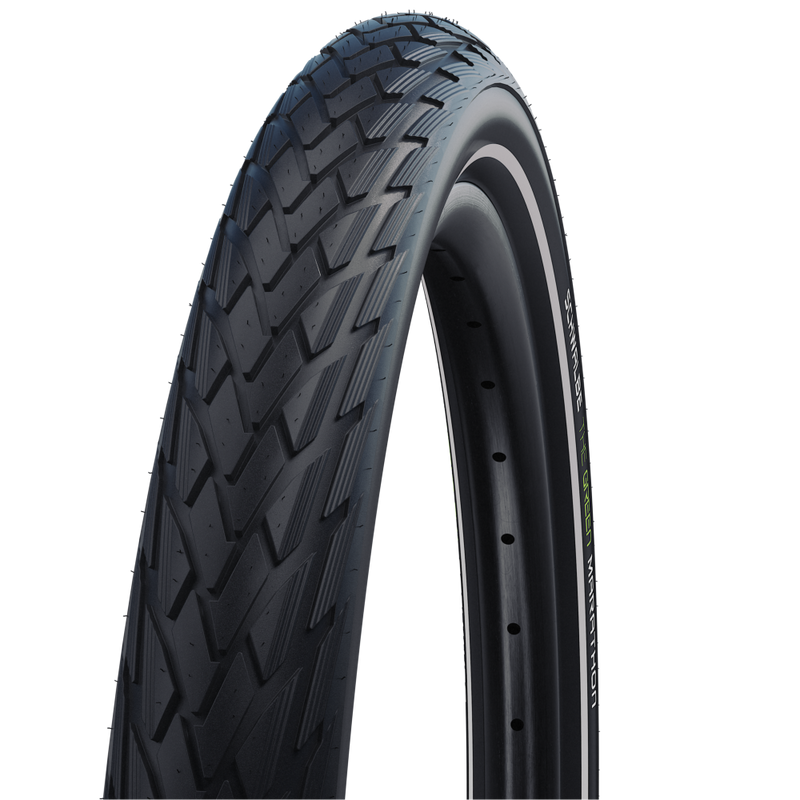 Load image into Gallery viewer, SCHWALBE Tire Green Marathon 700x38C with reflective stripe, eco-friendly puncture protection.