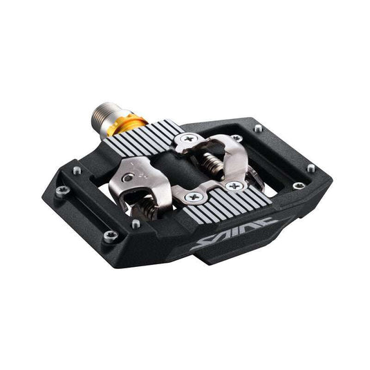 SHIMANO Pedal Saint PD-M821 Freeride DH with wide contact surface and double-sided click mechanism.