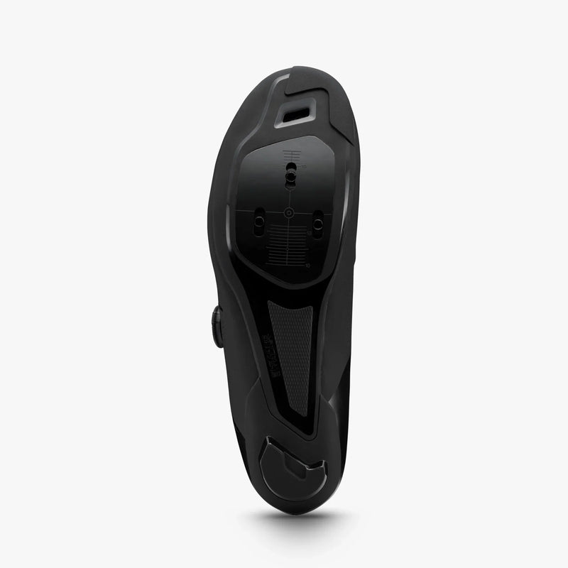 Chargez l'image dans la visionneuse de la galerie, SHIMANO Shoes Road SH-RC3 SPD-SL Black with fiberglass-reinforced sole.
