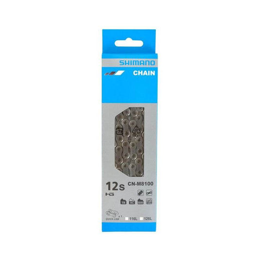 SHIMANO Chain XT CN-M8100 12-speed 126L packaging.
