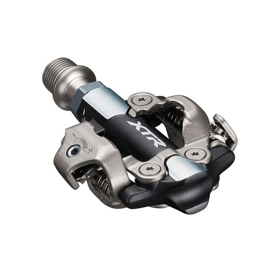 SHIMANO Pedal XTR PD-M9100 SPD with Cleat SM-SH51, dual-sided, anodized aluminum, off-road pedal.