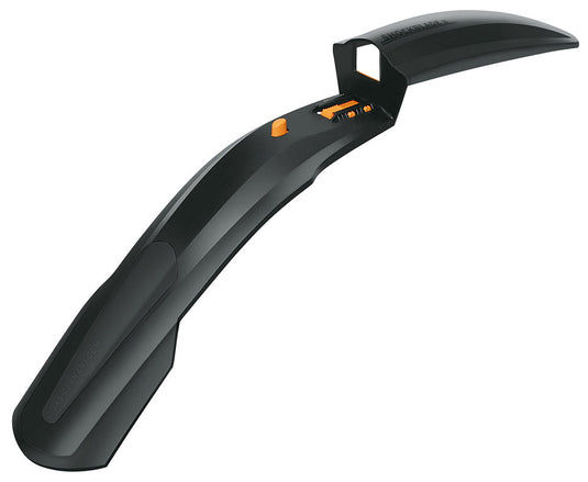 SKS Mudguard Removable Shockblade in dark black with lightweight, shatterproof plastic and wide spoiler.