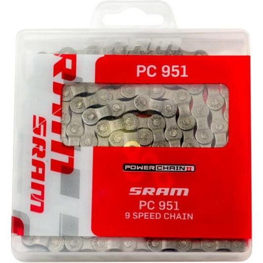 SRAM Chain PC-951 9-Speed 114L PowerLink packaging for mountain bikes.