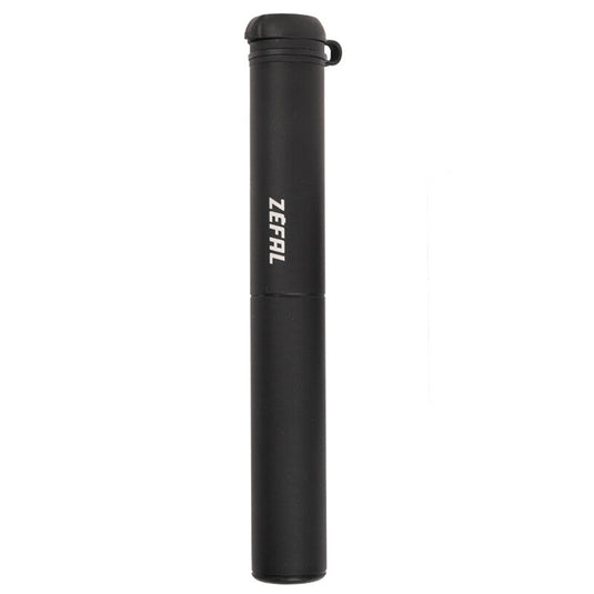 ZEFAL Pump Gravel Mini Black for Presta and Schrader valves, 180mm, lightweight aluminum construction.