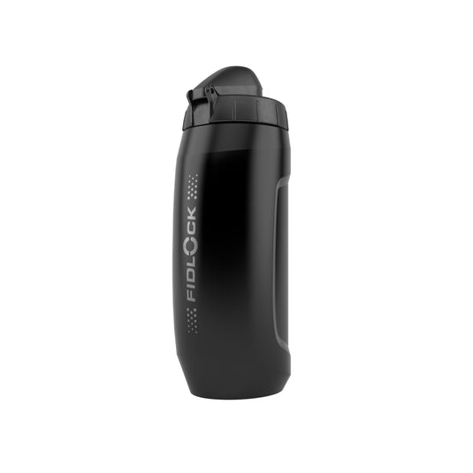 FIDLOCK Bottle Twist 590ml with connector, ergonomic design, high-flow cap, black.