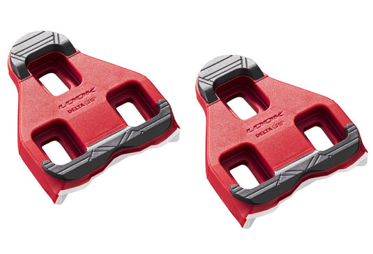 LOOK Cleats Delta Fitness Grip in red with black details for secure indoor walking.