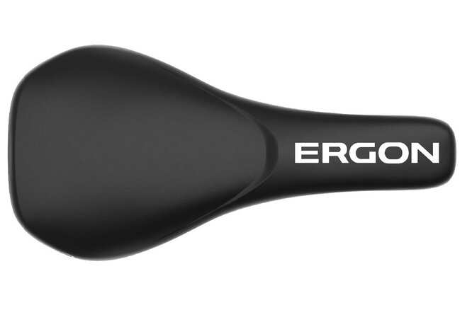 ERGON Saddle SM Downhill Comp with flat design and 360° edge padding for downhill biking.