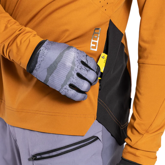 ION MTB Jersey Scrub AMP LS BAT Men Rocky Orange - Maison du Vélo