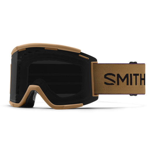 SMITH Goggles Squad XL MTB with brown strap and black lens.