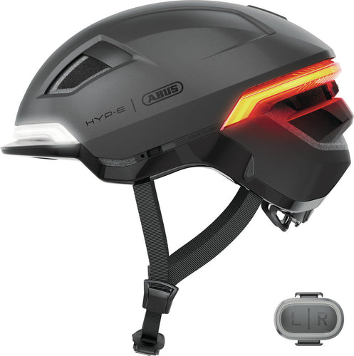 ABUS Helmet Hyp-E Volcano for e-bike riders and urban commuters with enhanced safety and visibility.