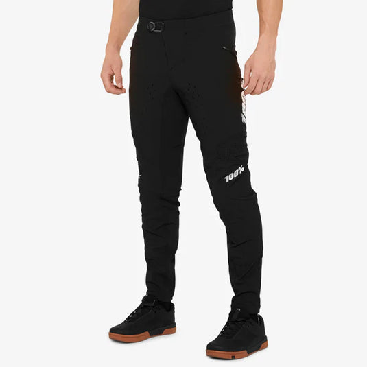 100% Pants R-Core X Black for Downhill/Enduro riding with 4-way stretch material.