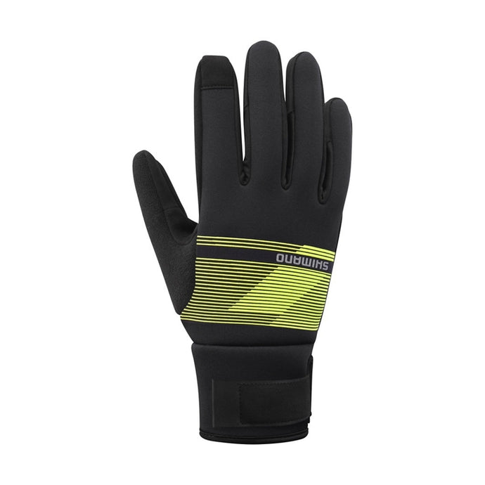 Shimano Unisex Windbreak Thermal Gloves Neon Yellow