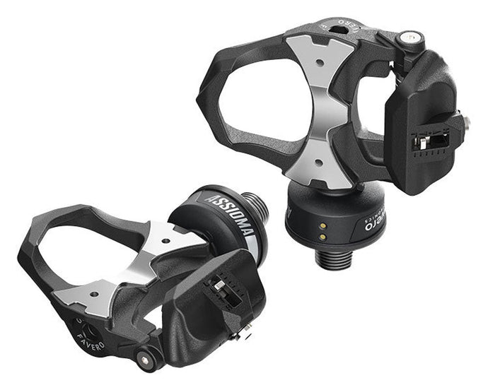 FAVERO Power meter Pedals Assioma DUO with dual-sided power data and Bluetooth compatibility.