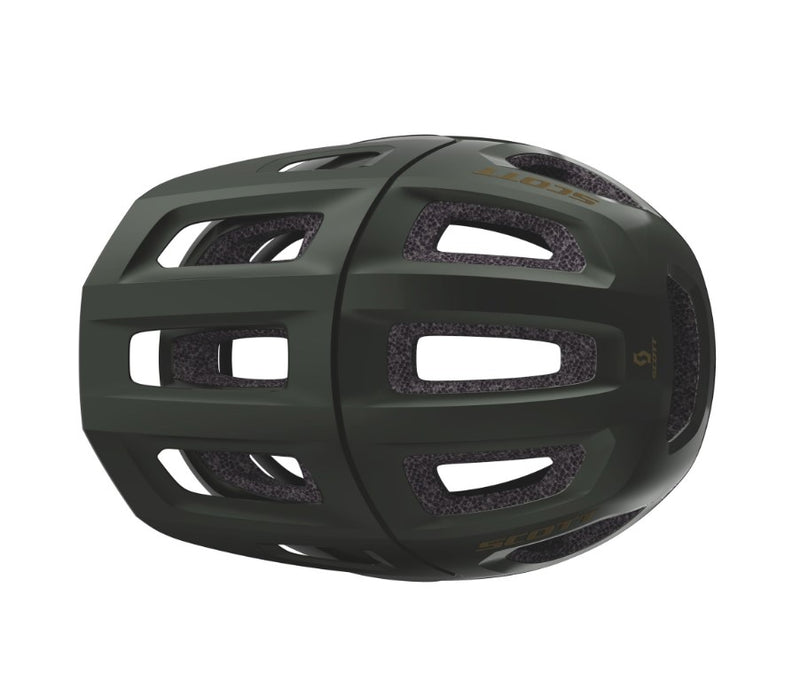 Load image into Gallery viewer, SCOTT Argo Plus CE helmet in dark moss green with MIPS and extended coverage.
