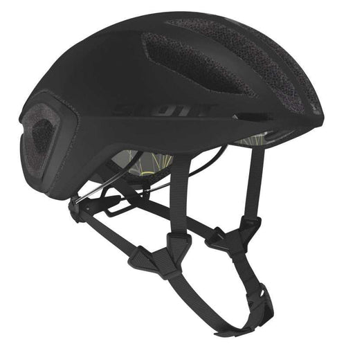 SCOTT Helmet Cadence Plus CE Black with MIPS System and aero optimized venting.