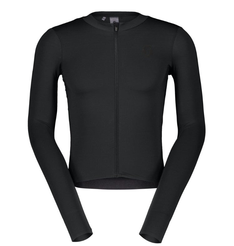 Load image into Gallery viewer, SCOTT Jersey ULTD Training Long Sleeve Men Black with DRYOxcell fabric and Vislon autolock zipper.
