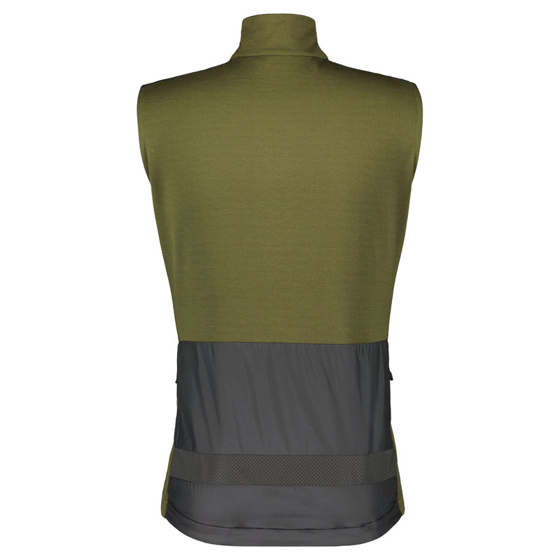 Chargez l&#39;image dans la visionneuse de la galerie, SCOTT Vest Gravel Warm Merino Men Fir Green - Black - Maison du Vélo
