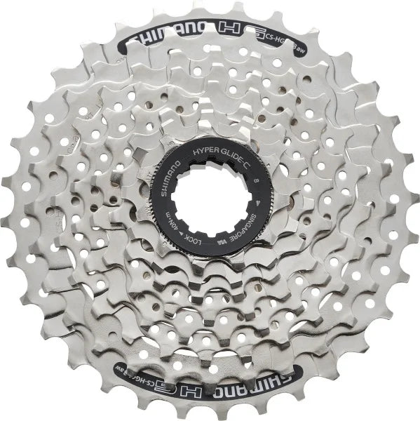 SHIMANO Cassette Acera CS-HG41 8-speed 11-32T for MTB bikes.