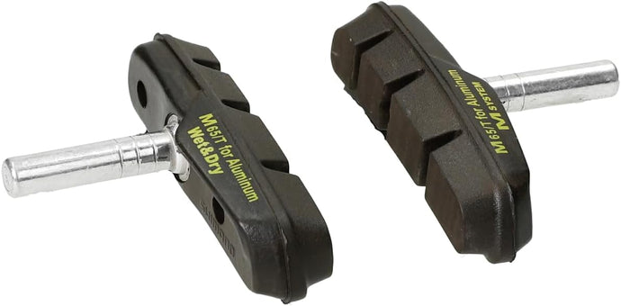 SHIMANO Brake Shoe Set 2 pieces M65T for cantilever brakes and aluminum rims.