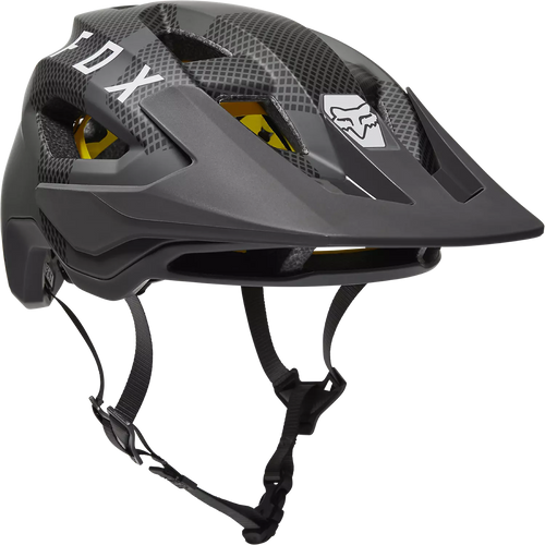 FOX Speedframe CE Camo Black MTB helmet with iconic Fox styling and aggressive design.