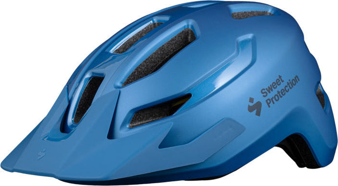 SWEET PROTECTION Helmet Ripper Junior Blue Metallic, youth MTB bike helmet with Occigrip dial and ventilation.