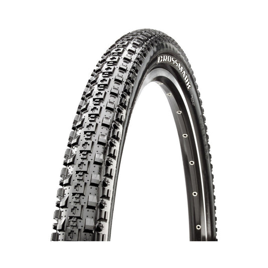 MAXXIS Tire Crossmark 60TPI Single Black 26X2.10 with low rolling resistance and excellent cornering traction.