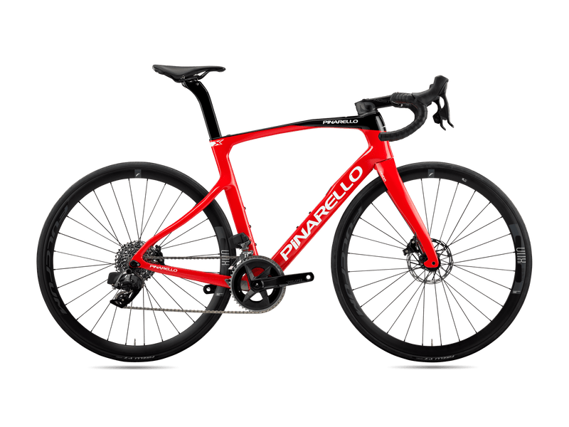 Chargez l&#39;image dans la visionneuse de la galerie, PINARELLO X7 Red bike with carbon T600 UD frame, asymmetric design, and Onda fork for comfort and performance.
