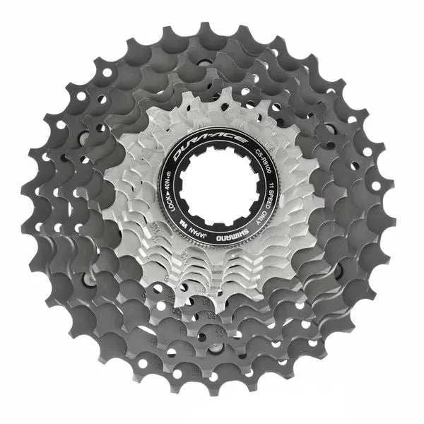 SHIMANO Cassette CS-R9100 11-speed 11-30T for smooth gear changes on road bikes.