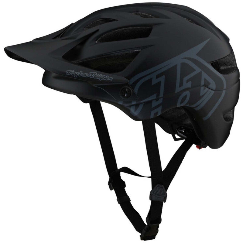 Load image into Gallery viewer, TROY LEE Helmet A1 Drone no Mips Black, all-mountain MTB protective headgear.
