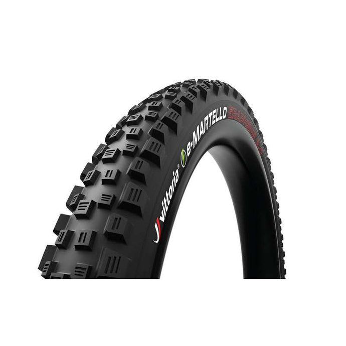 VITTORIA Tire e-Martello Enduro 4C G2.0, 27.5x2.6, Black, for e-bikes with motocross tread and Graphene 2.0 compound.
